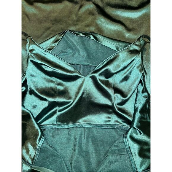 Women’s Girls Formal Emerald Green Maxi Gown Ruched US6 - Picture 6 of 12